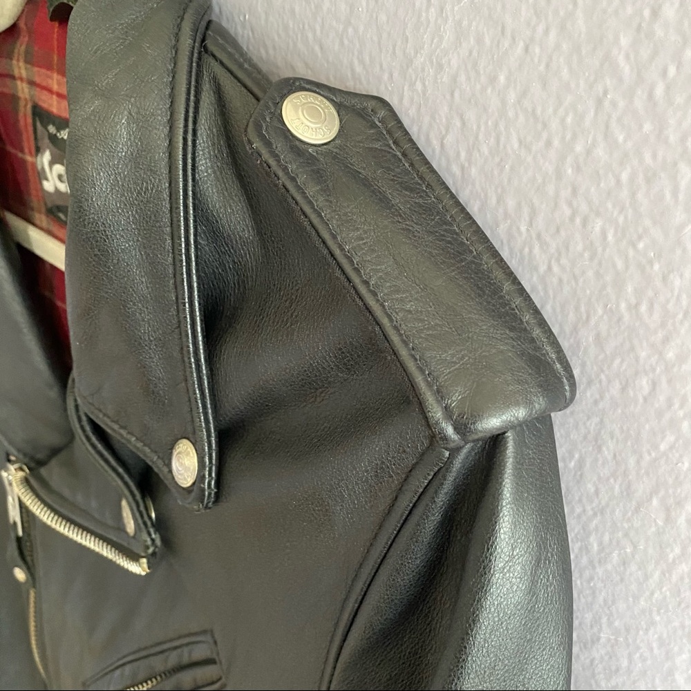 Men’s Vintage Schott Leather Jacket - MADE IN USA! - Picture 5 of 10